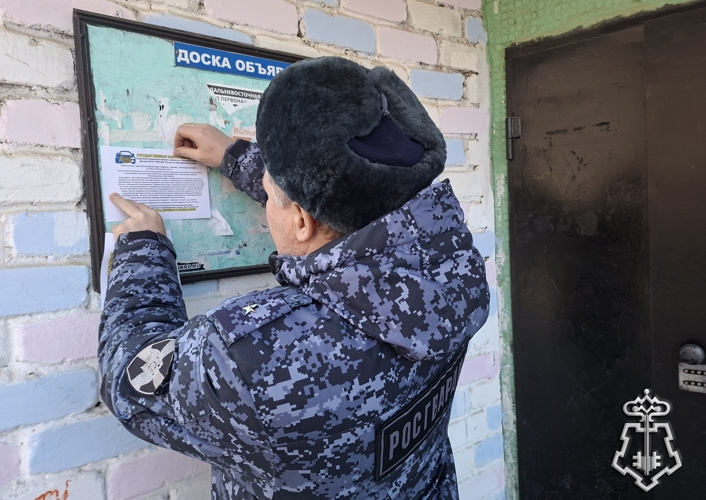 Сотрудники вневедомственной охраны в Приморском крае организовали традиционную профилактическую акцию «Безопасный дом, подъезд, квартира».